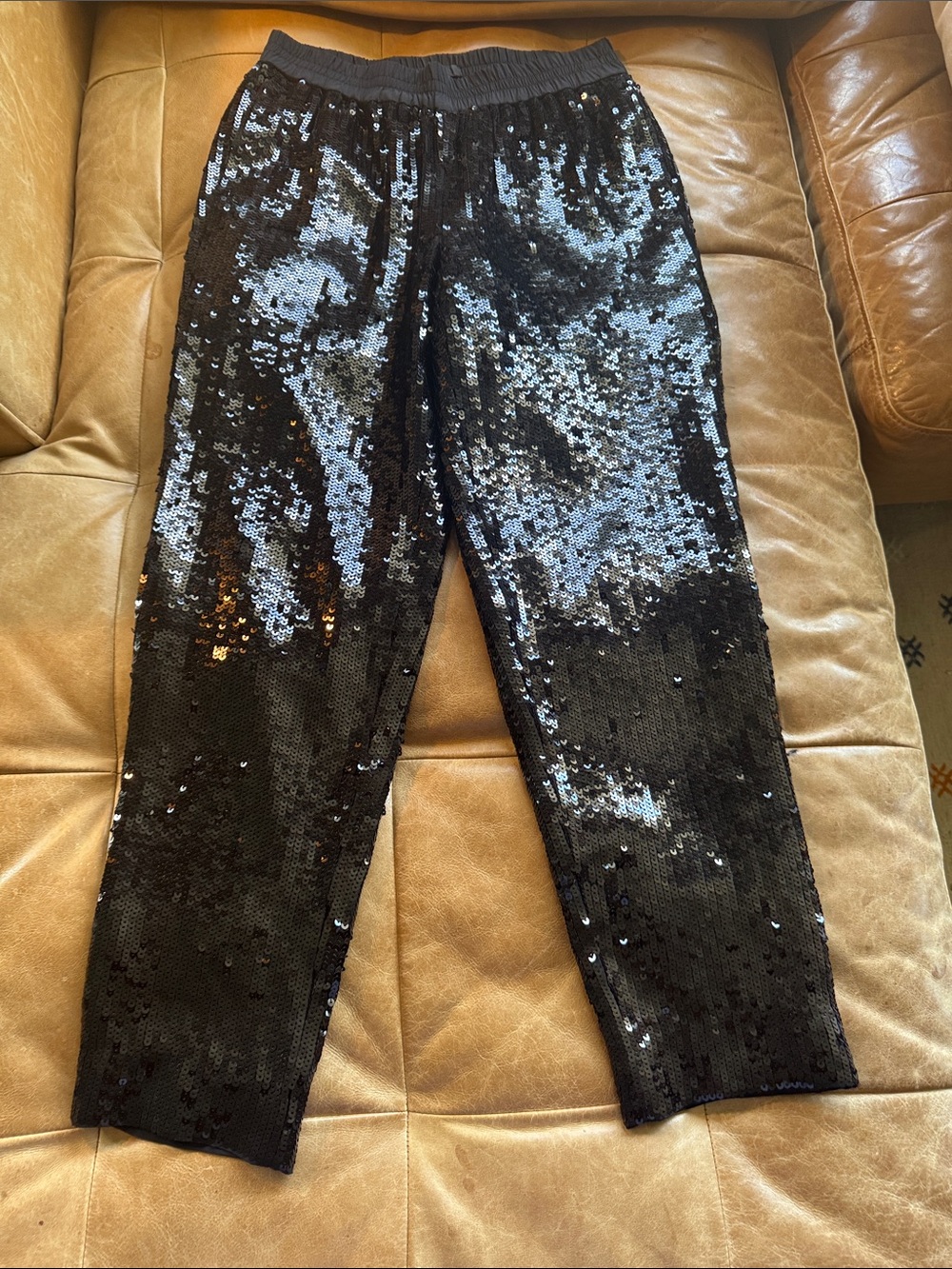 J. Crew Collection Black Sequin Ankle Pants size 0